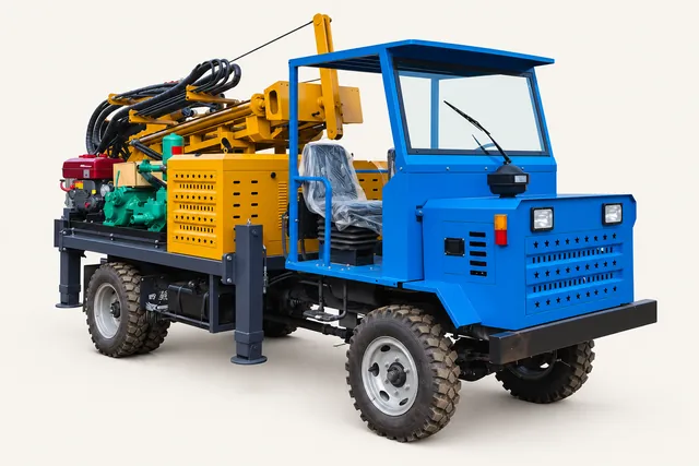 Customized Wheeled-Chassis Water Well Rig