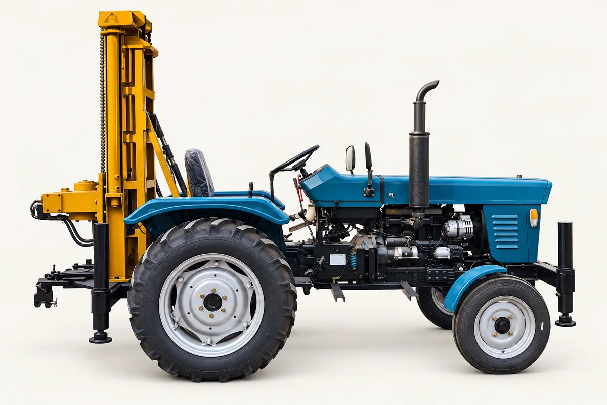 Tractor-Mounted Water Well Rig